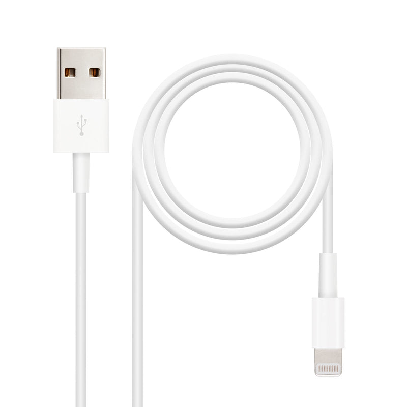 Nanocable USB Cable -a 2.0 Male a Lightning Male 1M - White
