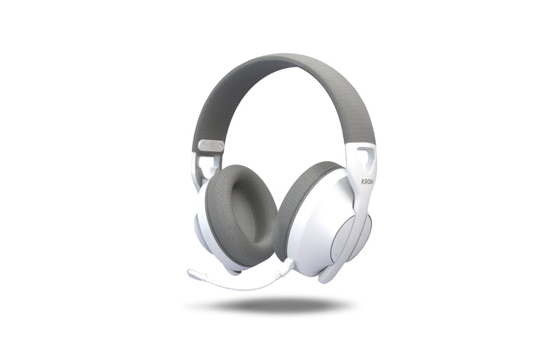 Krom Auriculares Gaming Inalámbricos Con Micrófono Phase Bluetooth Jack 3.5 USB 2.0 Blanco