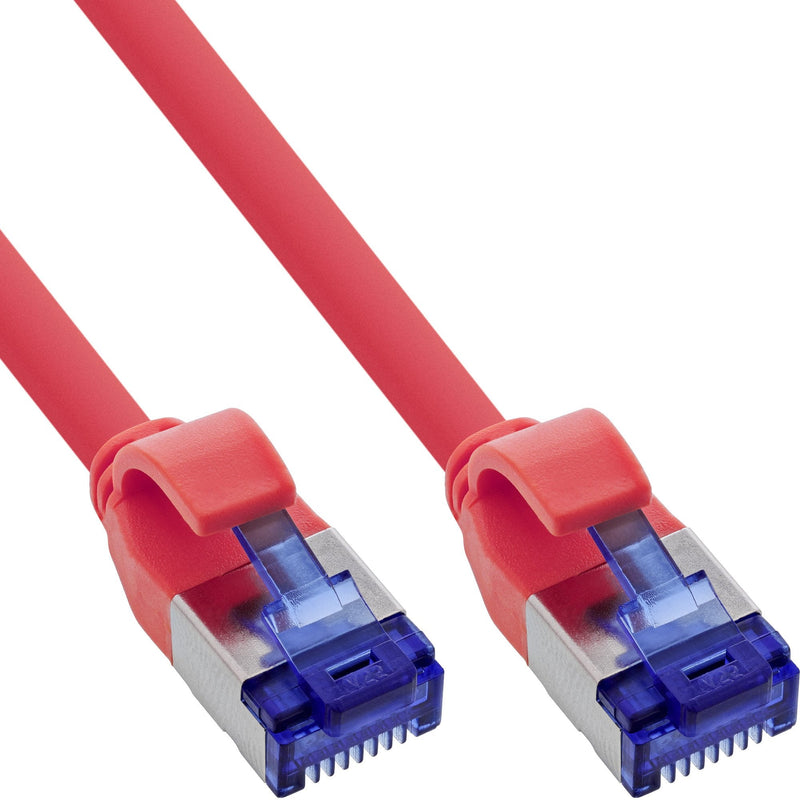 Inline® Network Cable Slim, CAT.6A, S/FTP, Tpe (lszh) Flexible, PoE, Red 0.5M