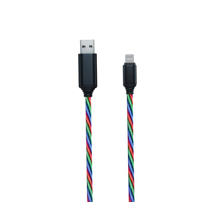 2GO Cable Charging USB Tricolor - With Iluminación LED-100CM Lightning — image 1