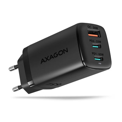 Charger ACU-DPQ65, 2x Usb-c, 1x Usb-a, PD 3.0/QC4+/Pps, 65W - Black — image 1