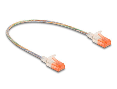 Delock RJ45 Network Cable CAT.6A U/UTP Slim 0,3M Transparent — image 1