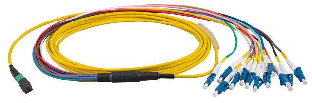 Efb Mtp Apc(f)-lc Cable Troncal OS2 12 Fasern Type B Lszh Yellow 1M