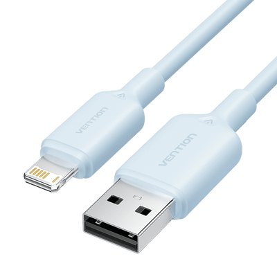 Vention USB Cable 2.0 Lightning Lamsf USB Male Lightning Male 480Mbps 1M Blue — image 1