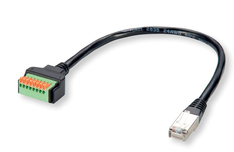 Roline Cable Adapter RJ45 Connector Male a Terminalblock, (pulsadores), 30CM