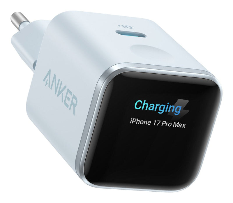 Anker Nano Charger 45W GaN Charger 1x USB-C Activeshield 5.0 Touchsensor Iphone Detección Smartdisplay Blue Pa