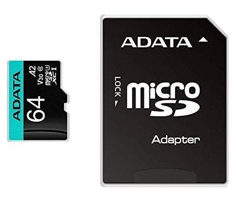 ADATA 64GB Micro Sdxc Uhs-i U3 V30S A2 + Adapter — image 1