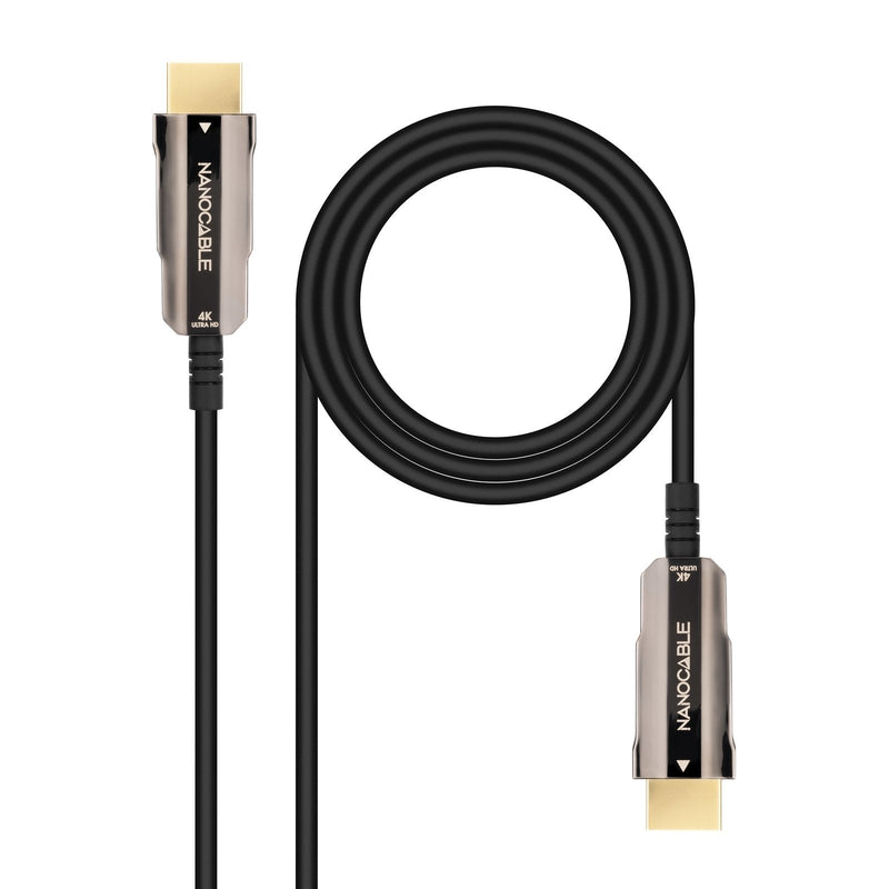 Nanocable HDMI Cable V2.0 Aoc Male a HDMI V2.0 Male 20M - 4K@60HZ 18Gbps - Black