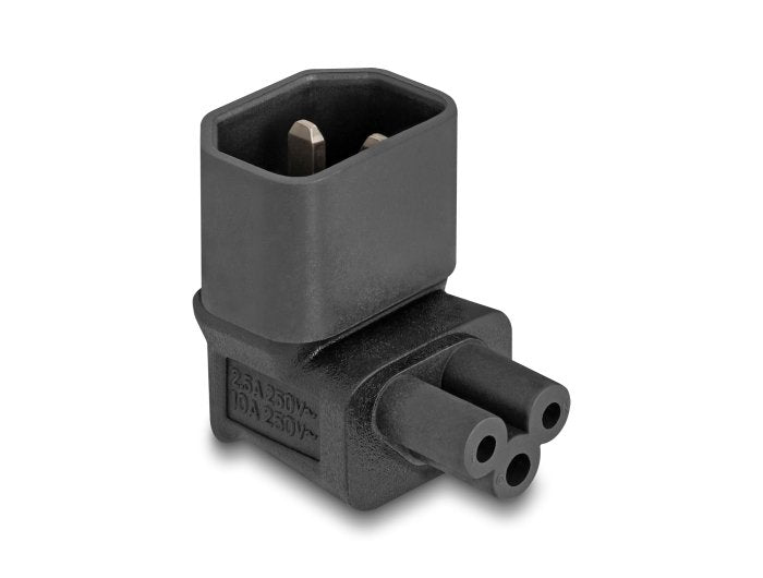 Delock Power Adapter IEC 60320 - C14 a C5, Connector Male Connector Female 2,5A, 90° Angulado
