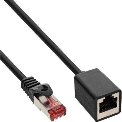 Inline Extensión Network Cable S/FTP Pimf CAT.6 250MHZ Cobre Libre Halógenos Black 0,5M — image 1