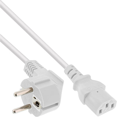 Inline Cable Power Type F a 3 Pines IEC Female White 5M — image 1