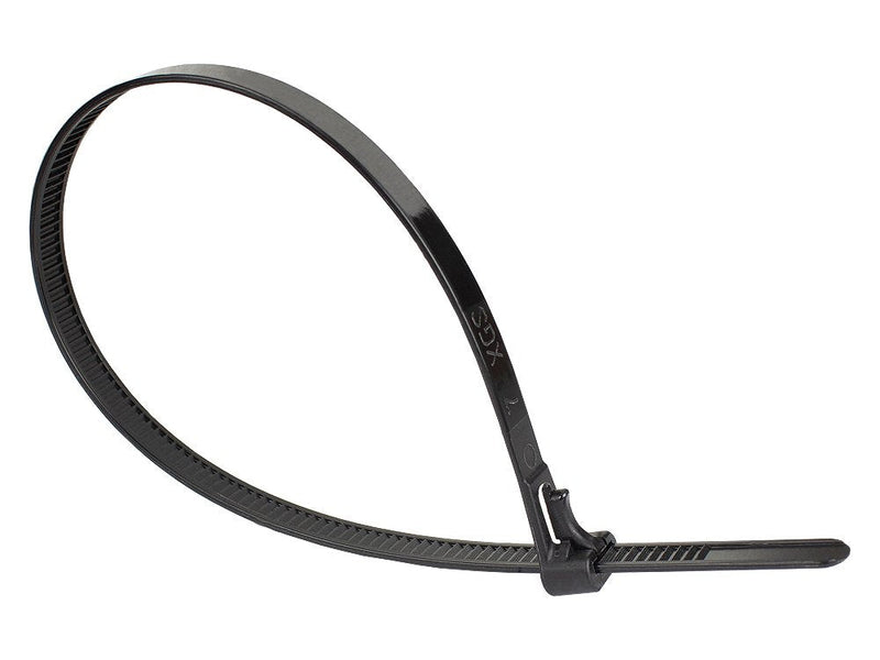 Alcasa KAB-R30S74 Presilla Brida Reutilizable Nylon Black 100 Pieces