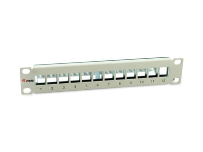 Equip Patchpanel 12X CAT.6A 10 FTP 1HE Keymone Mounting Ws — image 1