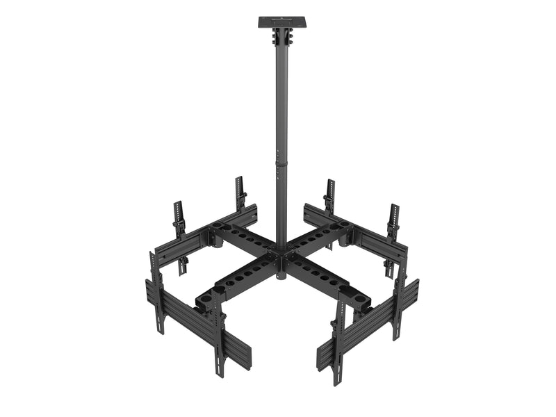 Equip Stand Ceiling Professional 4 Screens TV 32-65 - Tilt - Gestion Cables - Weight Max. 30KG X Stand - V