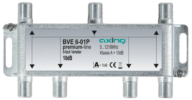Axing Bve 6-01P 6-VÍAS Distribuidor 5-1218MHZ F Connector Female Premium-line