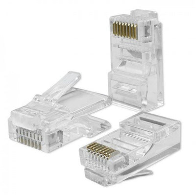 Qoltec 54552 RJ45 Modular Connector CAT.6 UTP Gold Plated Contacts 100 Pieces — image 1