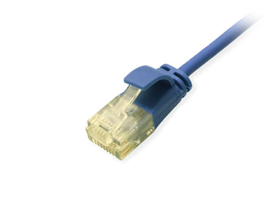 Equip Network Cable CAT.6A Slim U UTP 2x RJ45 0.25M Blue Lszh — image 1