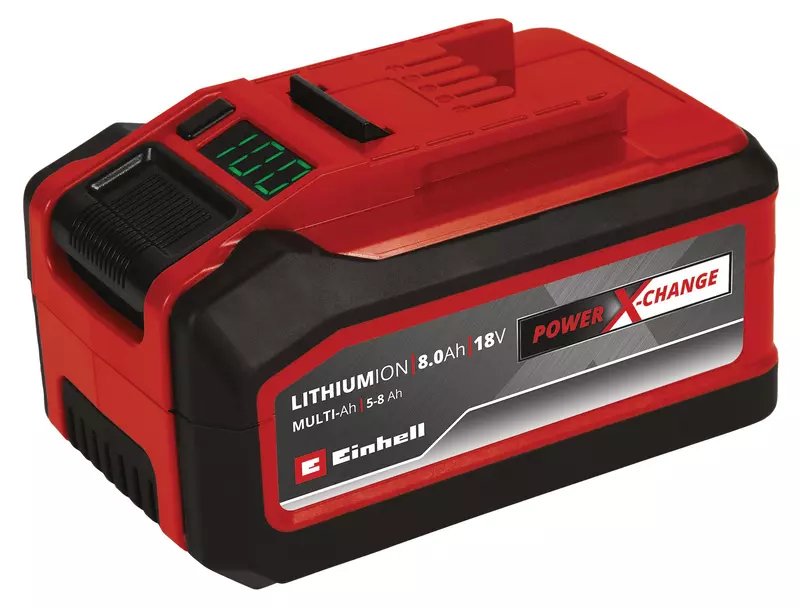 Einhell Batería Power-x-change Plus Multi-Ah 18V 5.0 - 8.0AH Rojo/Negro Tecnología Multi-Ah