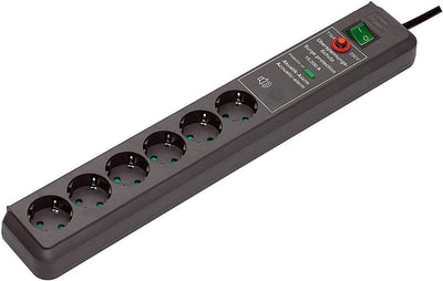 Brennenstuhl Secure-tec Surge Protection 15.000A 6 Salidas AC Black 3M — image 1