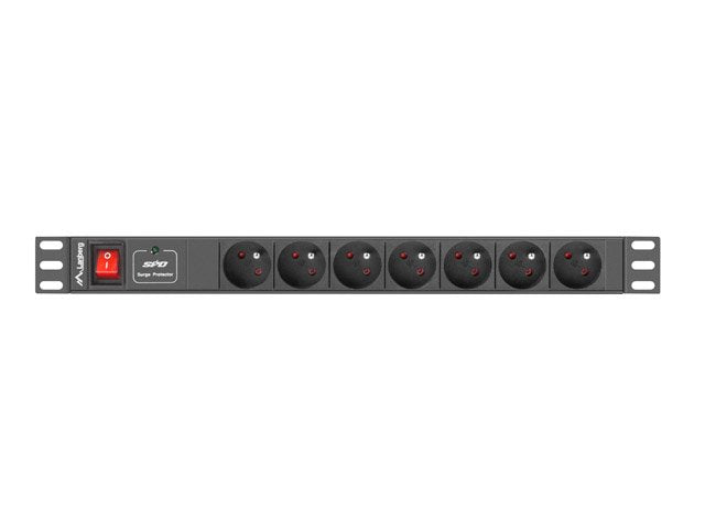 Lanberg Unit Distribución Power PDU-07E-0200-BK 7*SCHUKO Power Max. 4000W 16A 1U