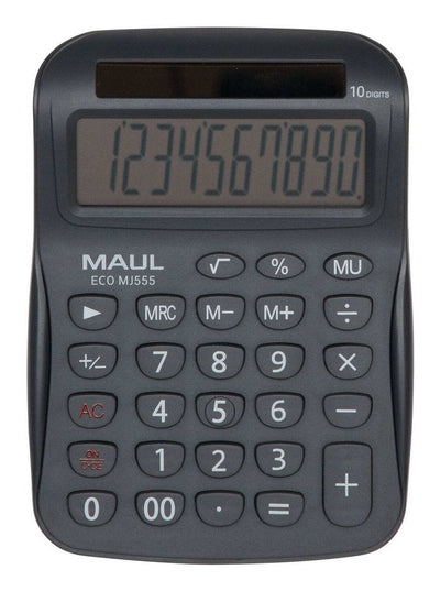 Maul Calculator Eco Mj 555 Calculator Basica With Screen 10 Dígitos Calculator Solar 80% Plastic Reciclado Cal — image 1