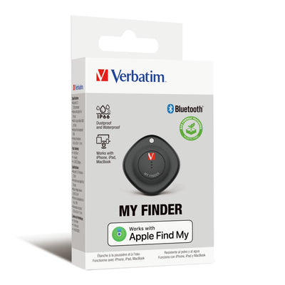 Verbatim Localizador My Finder Bluetooth Tracker MYF-01 Compatible With Apple Includes Keyring And Battery Bla — image 1