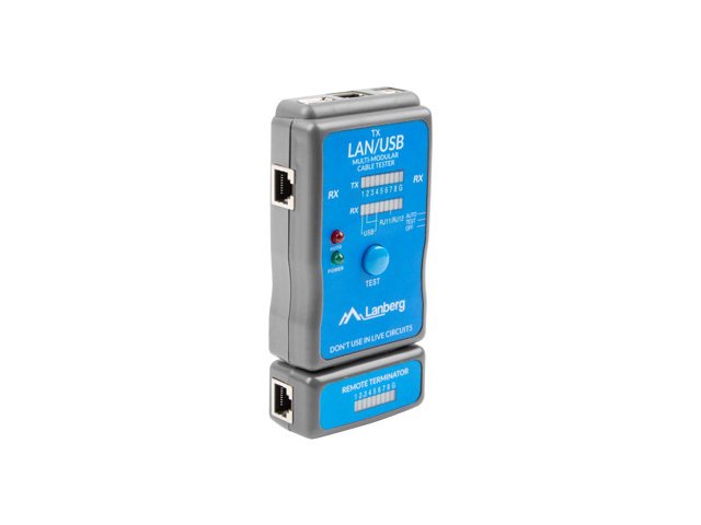 Lanberg Tester RJ-45, RJ-11, USB NT-0403