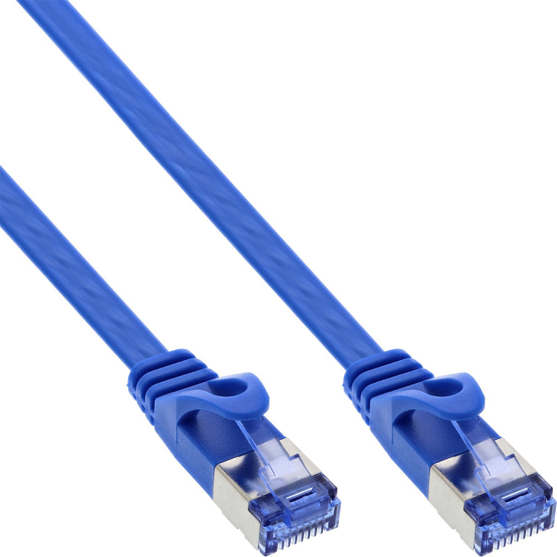 Inline Network Cable Flat , U/FTP, CAT.6A, Blue 2M