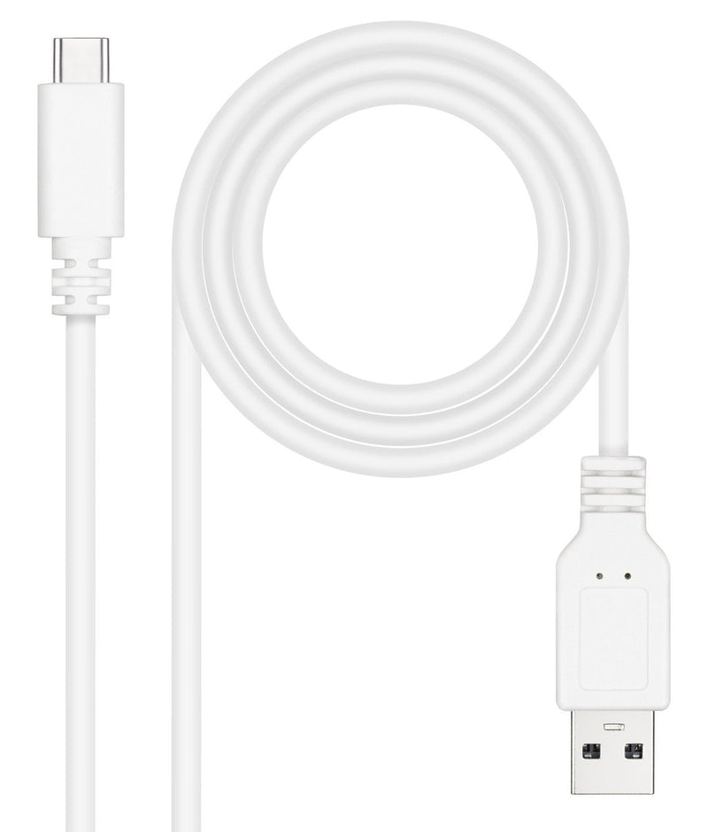 USB Cable 2.0 3A, Type USB-C/m-a/M, White 1.5M