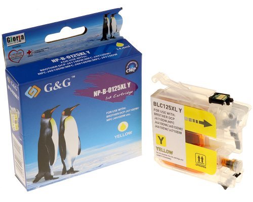 G&g Ink Cartridge Compatible With Brother LC-125XLY Yellow