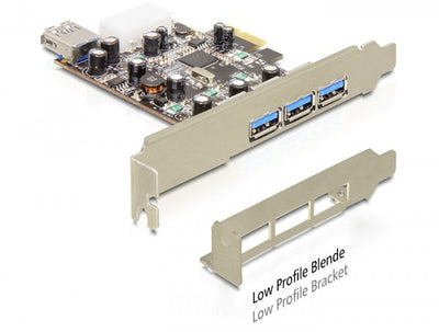 Delock Card Pci Express 3 X Externos + 1 X Internal USB 3.0 Tipo-a Female — image 1