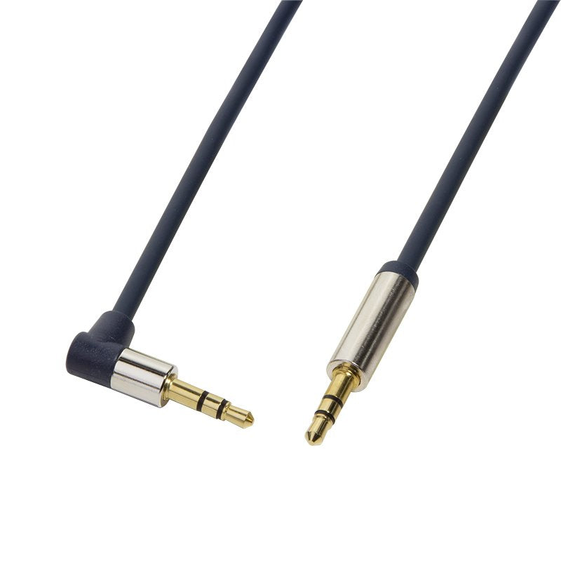 Logilink - Audio Cable 3.5 Stereo M/M 90, 1.00M, Blue