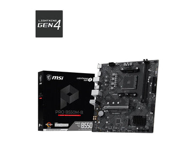 MSI Board Pro B550M-B, AMD, AM4,B550,2DDR4,64GB, HDMI + Dp, GBLAN,4SATA3 + 2M.2,7USB3.2,MATX — image 1