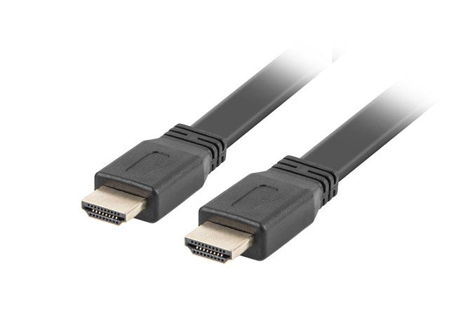 Lanberg HDMI Cable CA-HDMI-21CU-0050-BK Connectors Male/Male Chapados Oro Cable Flat Resolution Up To 3840*216