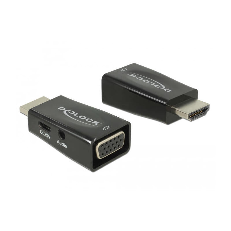 Delock 65901 Adapter HDMI Cable a VGA & 3.5MM Audio Black
