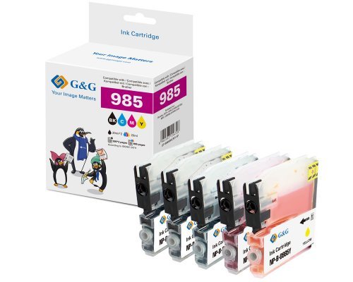 G&g Cartridge Brother LC-985(MULTIPACK) 2XBK + Je 1 X C, M, And