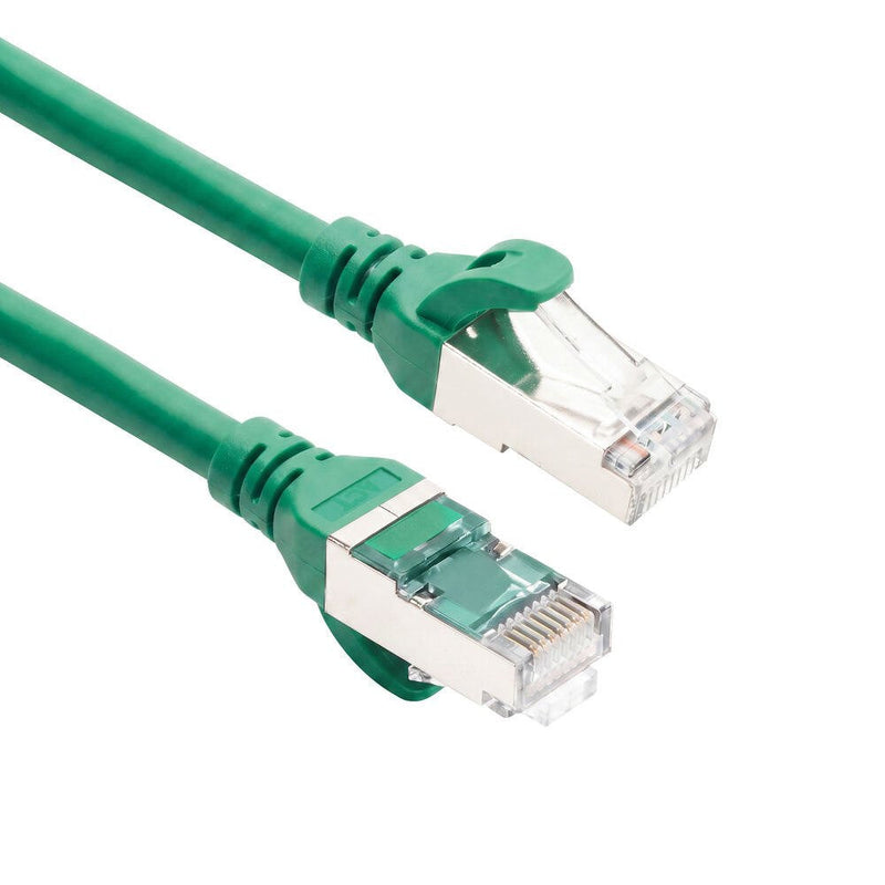 Green 3 Meters Tpe S FTP CAT.6A Ultra-flex Patch Cable Snagless With RJ45 Connectors