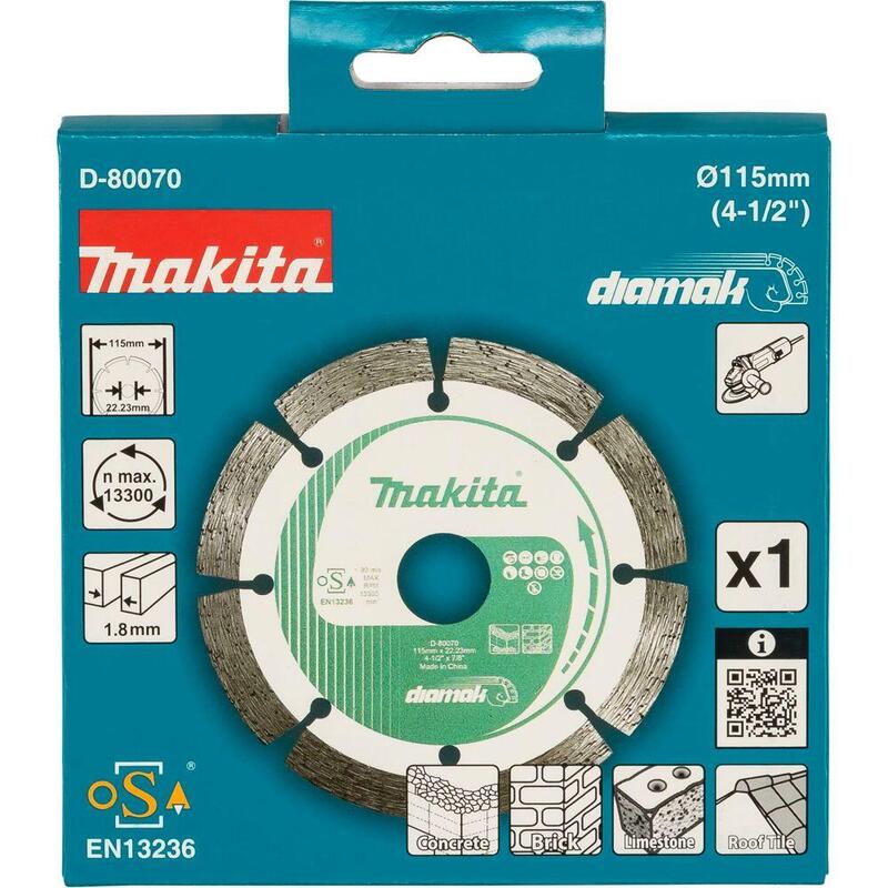 Makita Drive Corte Diamantado Diamak, Ø 115MM, Diámetro 22,23MM D-80070