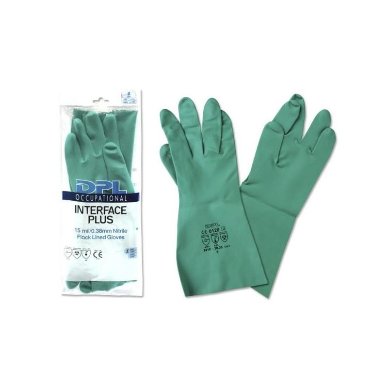 Dpl Interface Plus Gloves Industriales Size 9 - Espesor Palma 0,38MM - Green