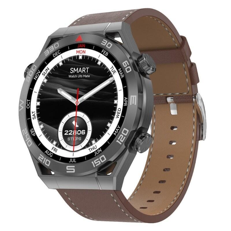 NO.1 Dt Ultra Matte Black With Strap Leather Brown