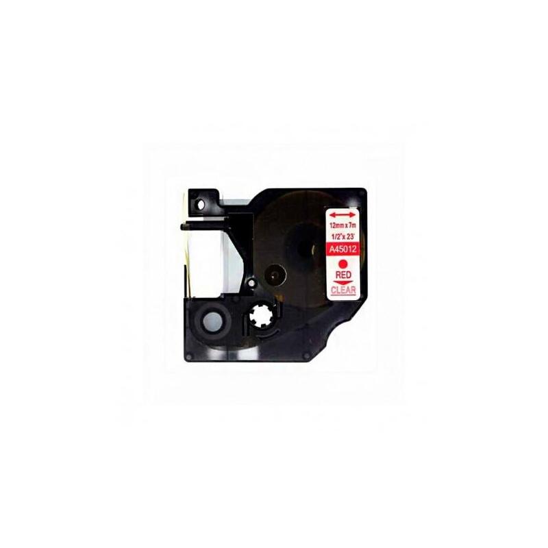 Genérico Dymo D1 45012 Red/Transparent Tape Rotuladora S0720520