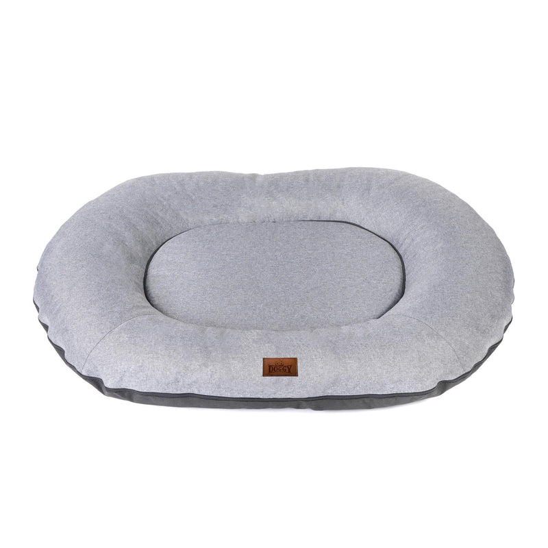 Oval Dog Basket Bed – Grey, XXL