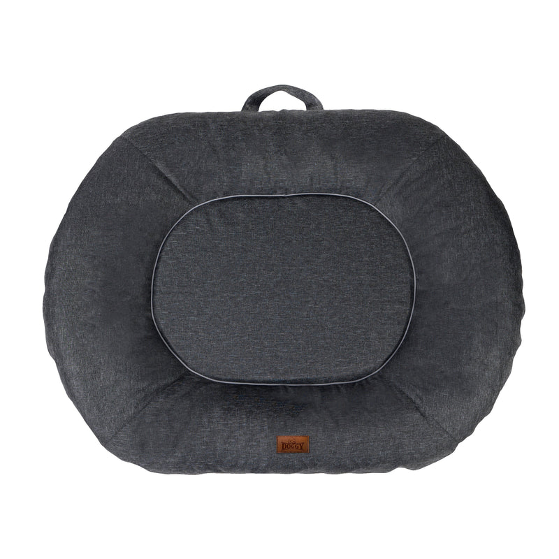 Oval Dog Basket Bed – Taupe, L
