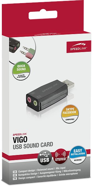 Speedlink Vigo - Card Sound USB Black