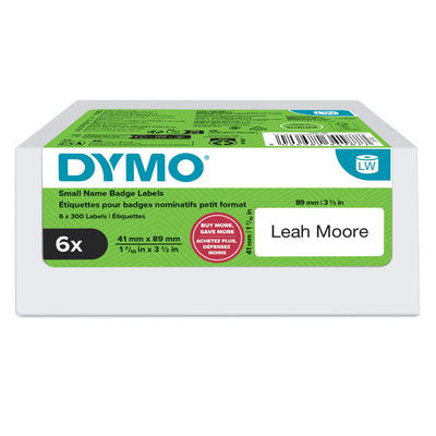 Dymo Labels Nombres Labelwriter Genuine Small 41 X 89MM, 6 Rolls Labels With 300 Labels Cada Uno 2234187 — image 1