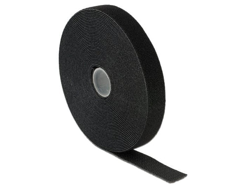 Delock Brida Cables Closure Velcro 10.000X20MM 1X Rol Black — image 1