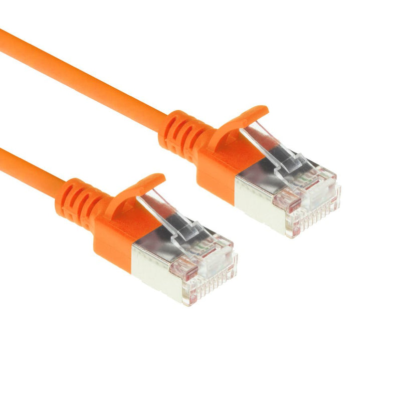 Orange 7 Meter Lszh U FTP CAT.6A Datacenter Slimline Patch Cable Snagless With RJ45 Connectors