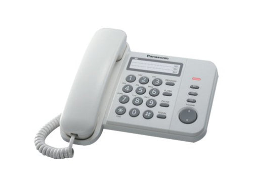 Panasonic Phone Desktop KX-TS520EX1W White Rellamada Último Número Assembly Wall 6 Niveles Volumen Tono Llamad — image 1
