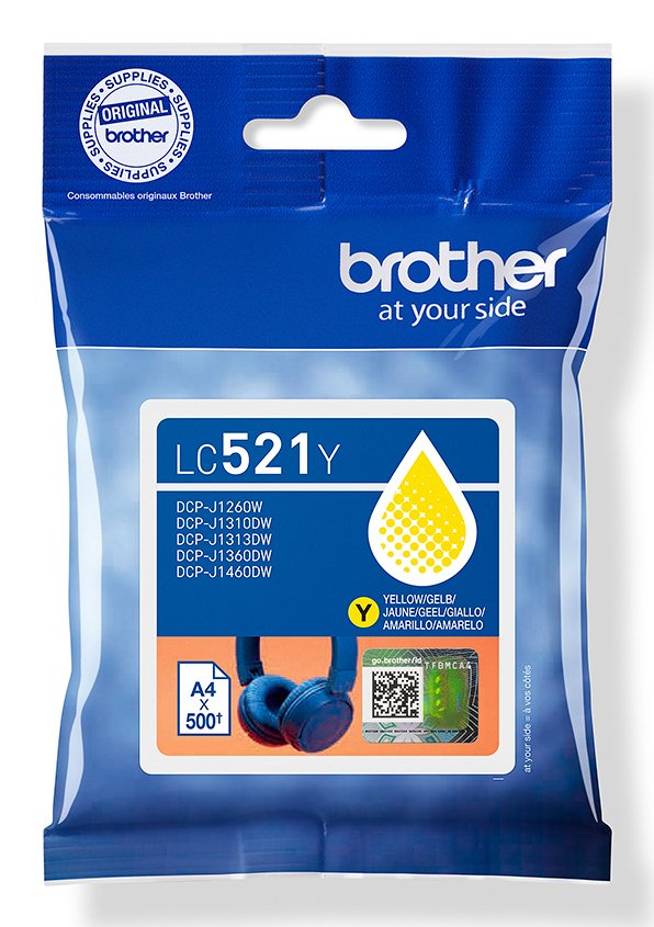 Brother LC521Y Yellow Inkjet Cartridge