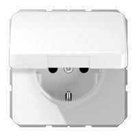 Jung CD1520BFKLWW Schuko Socket Power M.klappd. 16A 250V Cd Alpin